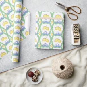 Papel De Regalo Limones Amalfi acuarela
