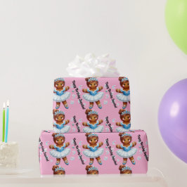 Papel De Regalo linda bailarina de pan de jengibre niña