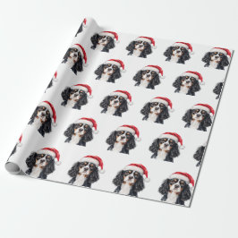 Papel De Regalo Lindo Cavalier King Charles Spaniel con sombrero d