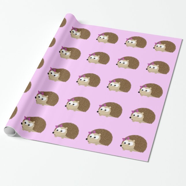 Papel De Regalo lindo Chica hedgehog (Desenrollado)
