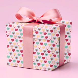 Papel De Regalo Lindo Colorful Moderno Patrón de Corazón de Amor