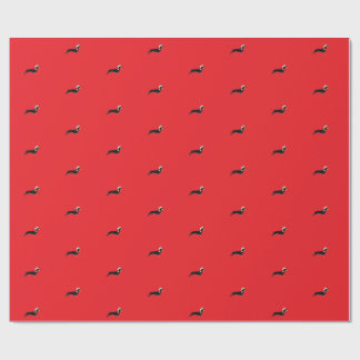 Papel De Regalo lindo dachshund de Navidad 