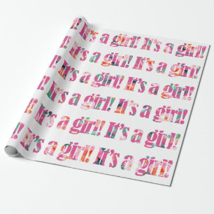 Papel De Regalo Lindo es un estampado de flores magenta pálido del