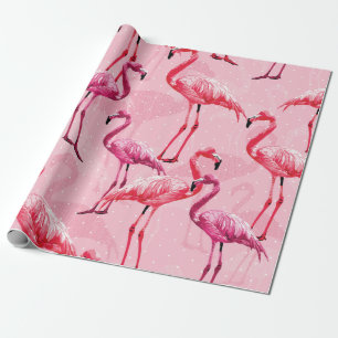 Papel De Regalo Lindo Flamingo Bird Pink Seamless Pattern