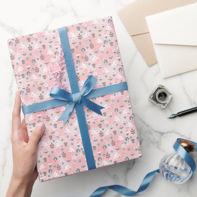 Papel De Regalo Lindo Floral Rosa (Regalar)