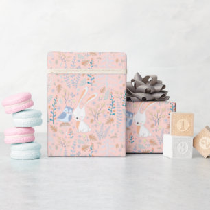 Papel De Regalo Lindo invierno rosa del bosque