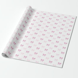 Papel De Regalo Lindo lazo coqueto suave rosa para fiesta de cumpl