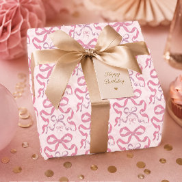 Papel De Regalo Lindo lazo rosa estética femenina