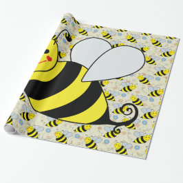 Papel De Regalo Lindo manosee la abeja con el modelo