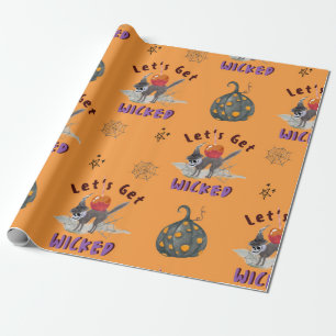 Papel De Regalo Lindo naranja Vamos a ser malvados Truco o trato