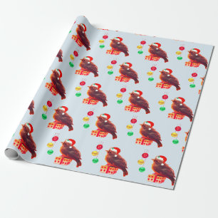 Papel De Regalo Lindo pajarito de Navidad