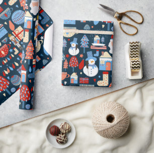 Papel De Regalo lindo patrón de Navidad