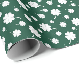 Papel De Regalo Lindo patrón de trébol en baldosas Día de San Patr