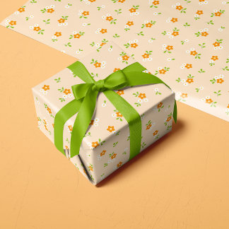 Papel De Regalo Lindo patrón floral de primavera de margaritas en