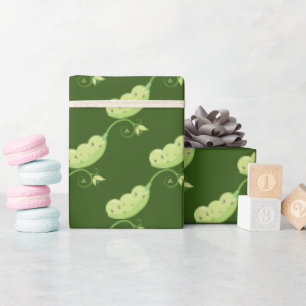 Papel De Regalo lindo pote de tres arvejas