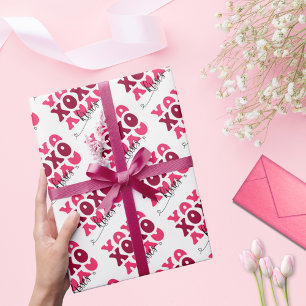 Papel De Regalo Lindo rosa XOXO besos San Valentín