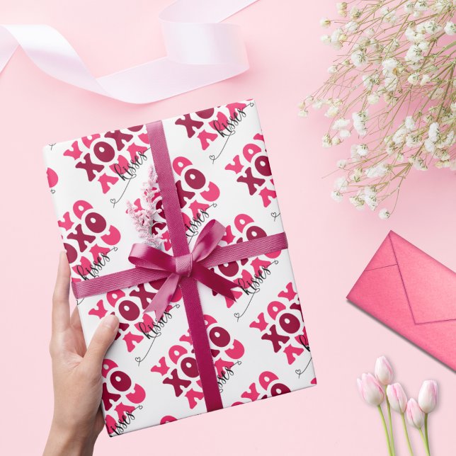 Papel De Regalo Lindo rosa XOXO besos San Valentín (Subido por el creador)