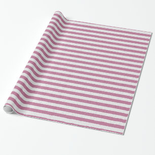 Papel De Regalo Lindo rosa y rayas blancas