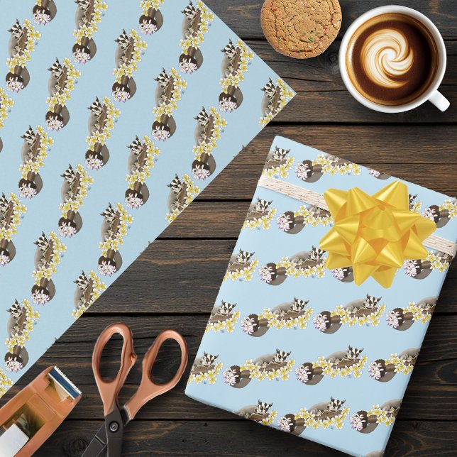 Papel De Regalo Lindo Sugar Glider Flores Tropicales de Plumeria A (Subido por el creador)