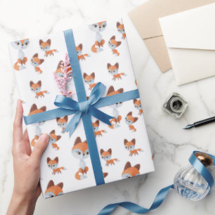Papel De Regalo lindo zorro bebé mami