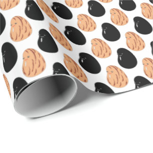Papel De Regalo Lindos frijoles Pinto y negros de dibujos animados