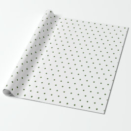 Papel De Regalo Lindos lunares l Verde y blanco l Cumpleaños