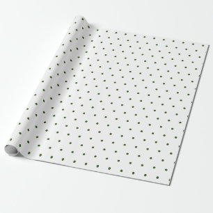 Papel De Regalo Lindos lunares l Verde y blanco l Cumpleaños