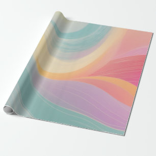 Papel De Regalo Línea abstracta del arco iris