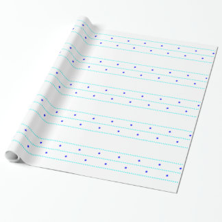 Papel De Regalo Línea azul de la estrella de Chanukah