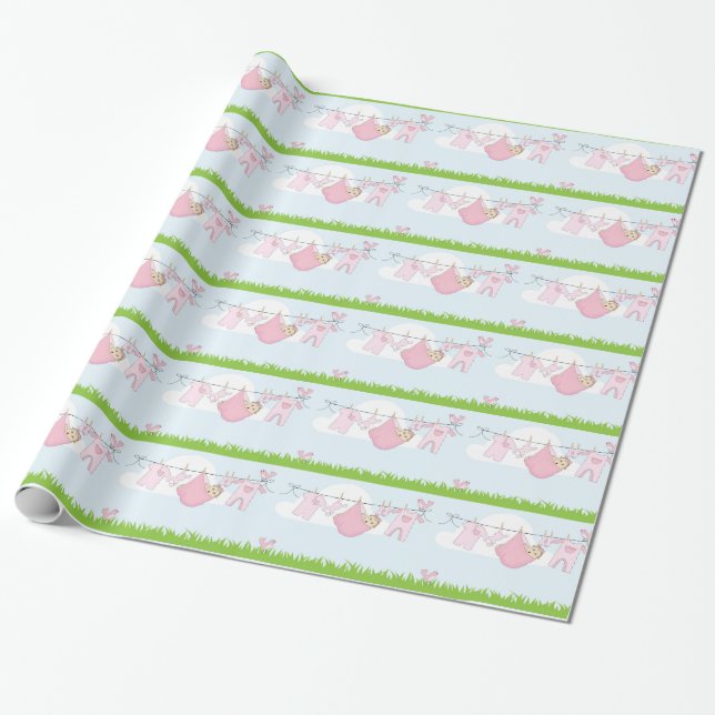 Papel De Regalo Línea Cute Baby Clothes (Desenrollado)