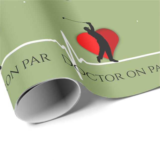 Papel De Regalo línea Ekg de golf de médica (Esquina del rollo)