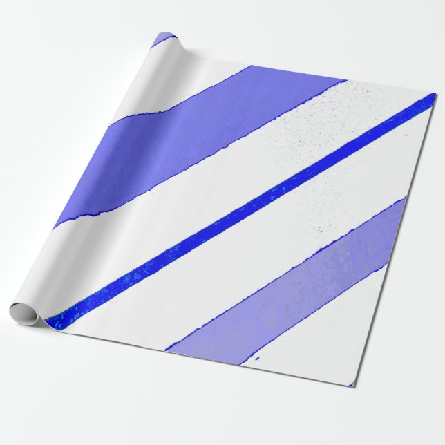 Papel De Regalo Líneas azules (Desenrollado)