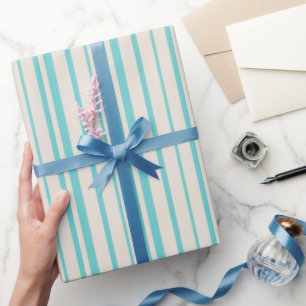Papel De Regalo Líneas azules simples