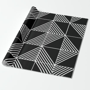 Papel De Regalo Líneas de Art Deco Negro