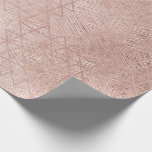 Papel De Regalo Líneas de Geometría del hexágono de vidrio Rosa de<br><div class="desc">Magnífico minimalismo y elegancia y papel de envolvimiento delgado de Moda</div>