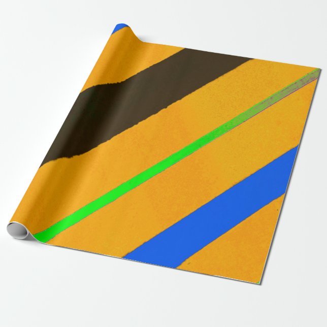 Papel De Regalo líneas de naranja (Desenrollado)