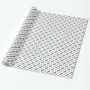 Papel De Regalo Líneas de puntos en blanco y negro