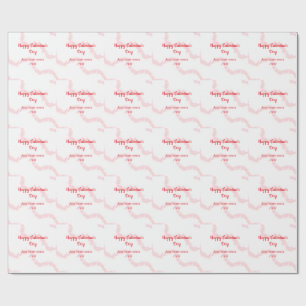 Papel De Regalo Líneas de purpurina rojas espiral feliz día de San