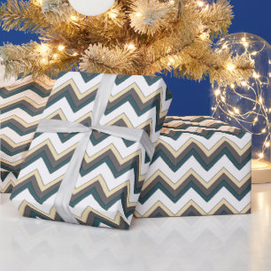 Papel De Regalo Líneas geométricas divertidas en zig zag modernas