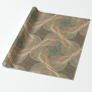 Papel De Regalo Líneas orgánicas formas geométricas ilusión óptica