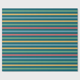 Papel De Regalo Líneas rayadas de color vintage