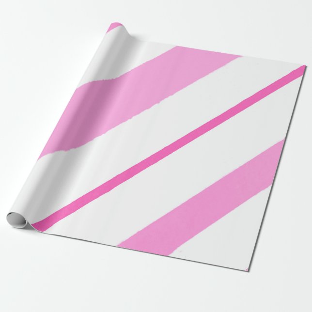 Papel De Regalo Líneas rosas (Desenrollado)