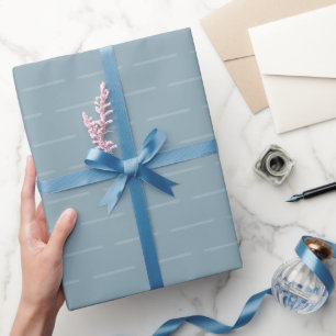 Papel De Regalo Líneas Sutiles Minimalistas sobre Gris Claro Azure