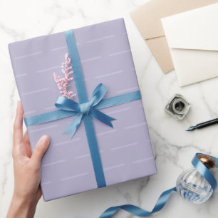 Papel De Regalo Líneas Sutiles Minimalistas sobre Morado Pastel