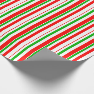 Papel De Regalo Líneas temáticas de Navidades de color rojo, blanc