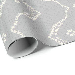 Papel De Regalo Líneas verticales tribales bohemias polinesias en