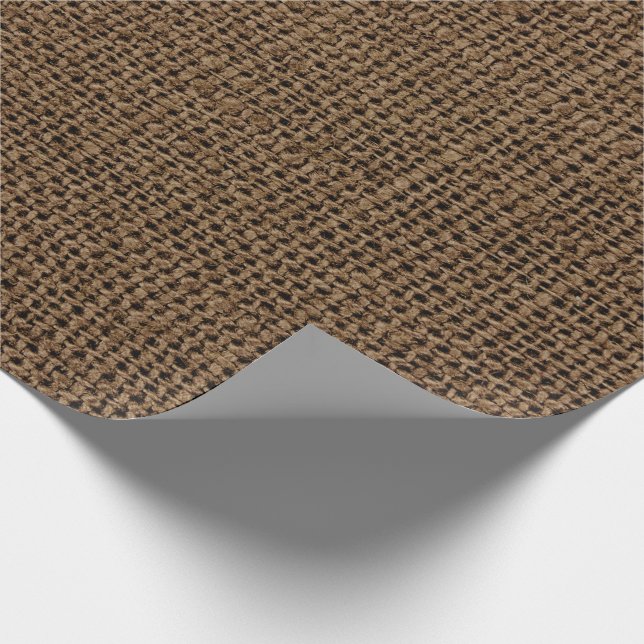 Papel De Regalo Linen Brown Maroon Coffee Boda Bridal (Esquina)