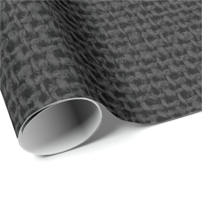 Papel De Regalo Linen Gris Negro MínimoDucha nupcial (Esquina del rollo)