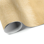 Papel De Regalo Linen Jute Cloth Burlap Rústico Gold Minimal<br><div class="desc">papel de envoltura conceptual de florenceK</div>