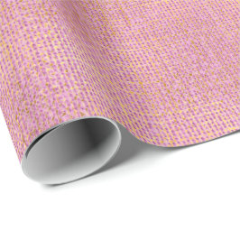 Papel De Regalo Linen Textura Rosa Rosa Dorado Mauve Rubor Minimal
